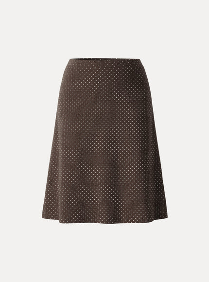 Stretch Cotton Polka Dot A-Line Flare Skirt Limited Edition