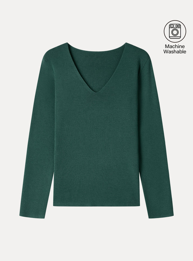 The Everyday V-Neck Merino-Blend Sweater