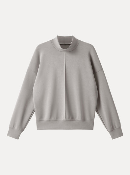 Modal Spacer Mockneck Long Sleeve Pullover Shirt