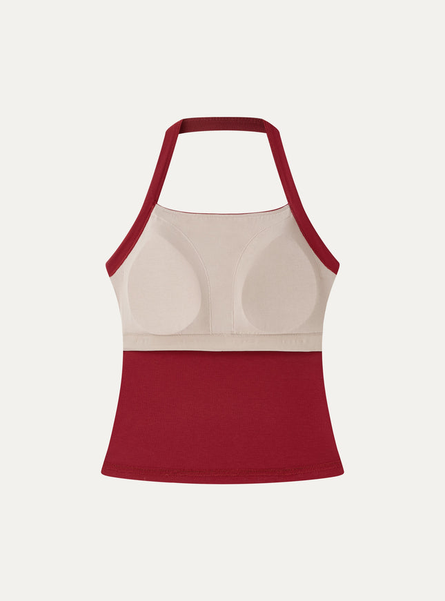 Sleek Halter Built-In Bra Top