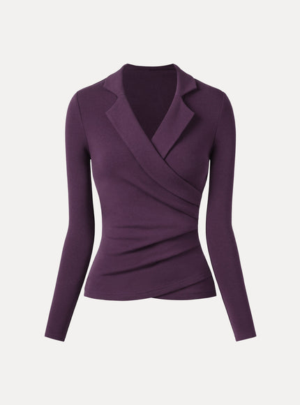 Collared Surplice Top