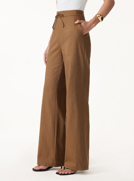 Drawstring Wide Leg Pant with Pockets