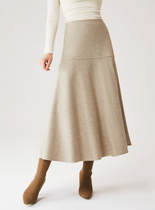 Mid-Rise Circle Midi Skirt
