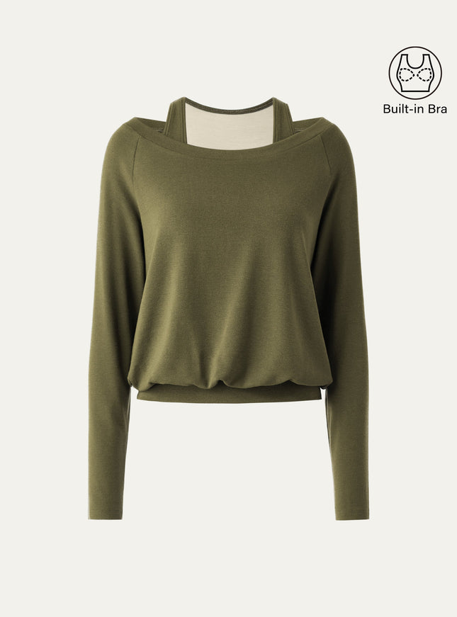 Multi-Wear Layering Built-In Bra Top