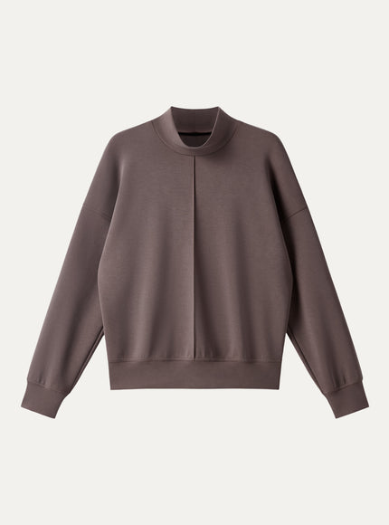 Modal Spacer Mockneck Long Sleeve Pullover Shirt