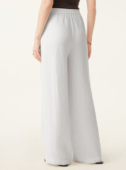 Breezy Linen-Like Mid Rise Wide Leg Pant with Pockets