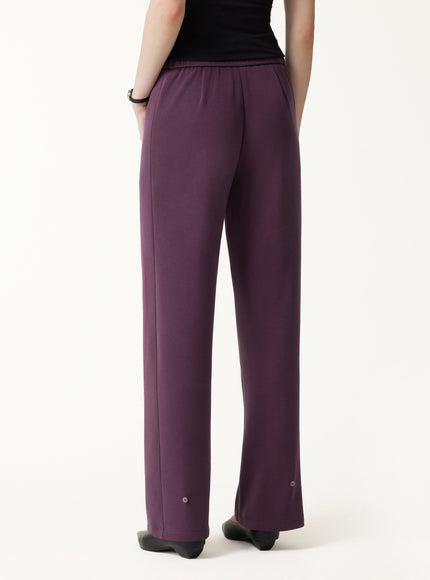 MaxWarm Stretch Ponte High-Rise Belted Wide-Leg Pants with Pockets