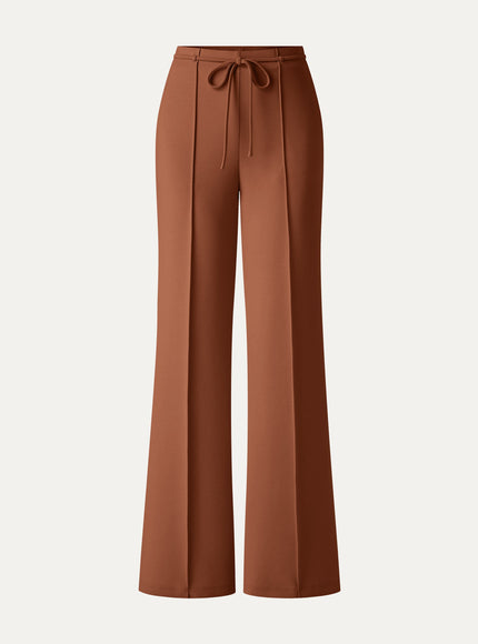 Lyocell Spacer Knit High-Rise Flare Pants with Pockets