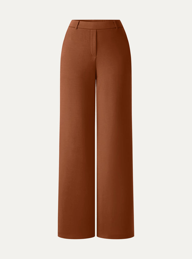 TravelEase Lyocell Spacer High-Rise Wide Leg Pants with Pockets