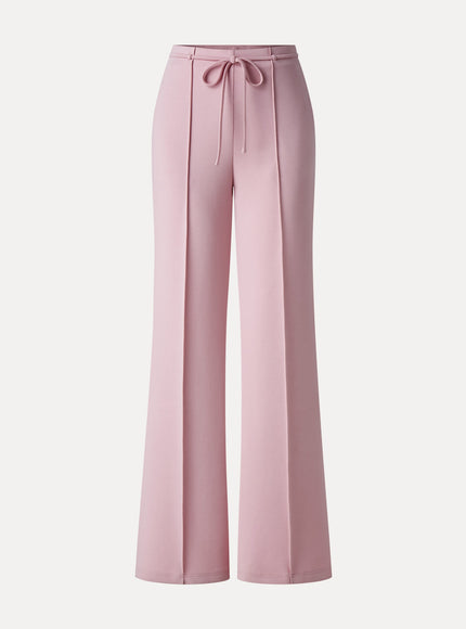 Lyocell Spacer Knit High-Rise Flare Pants with Pockets