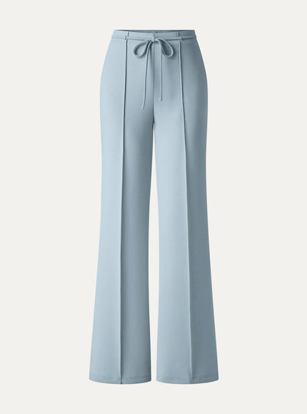 Lyocell Spacer Knit High-Rise Flare Pants with Pockets