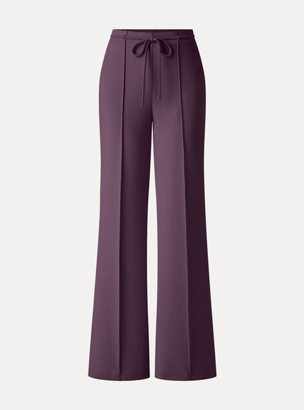 Lyocell Spacer Knit High-Rise Flare Pants with Pockets