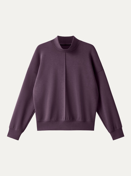 Modal Spacer Mockneck Long Sleeve Pullover Shirt