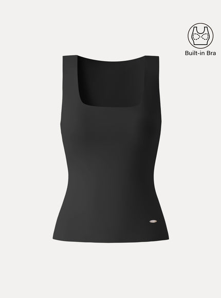 Back Smoothing Cooling Essential Summer Bandless Built-In Bra Tank