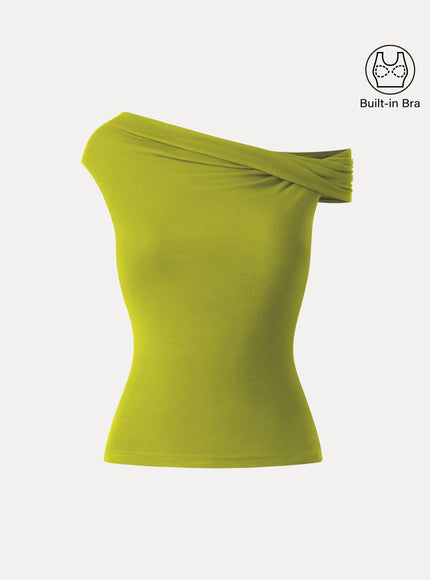 Multi-wear Versatile Necklines Built-In Bra Top