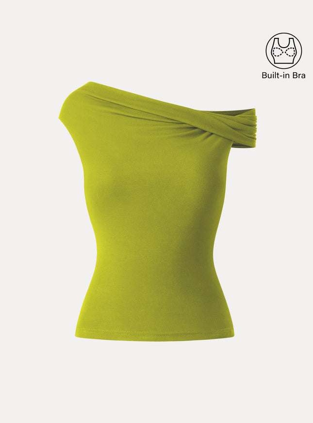 Multi-wear Versatile Necklines Built-In Bra Top
