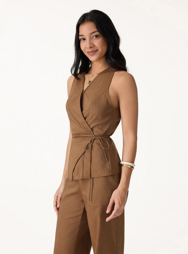Wrap Top with Self-Tie