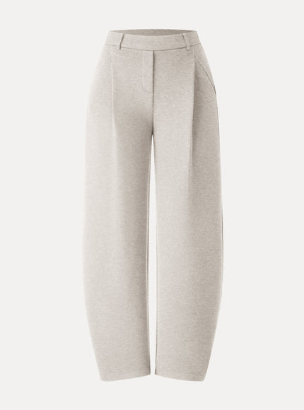 Cozy Knit Mid Rise Barrel Leg Pull-on Pants