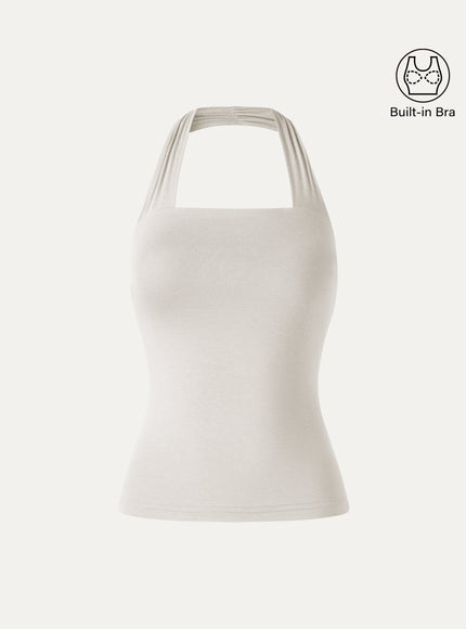 CoolTouch Halter Going-Out Built-In Bra Top