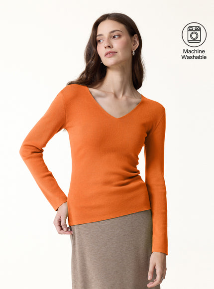 The Everyday V-Neck Merino-Blend Sweater