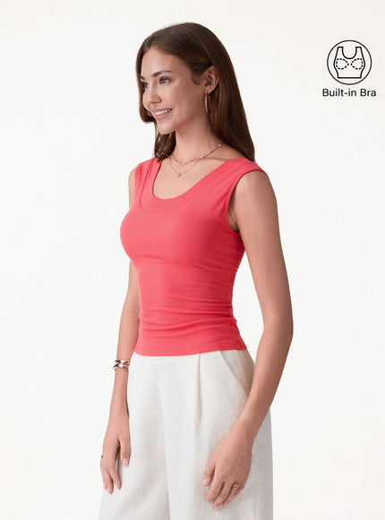CoolTouch U-Neck Built-In Bra Tank