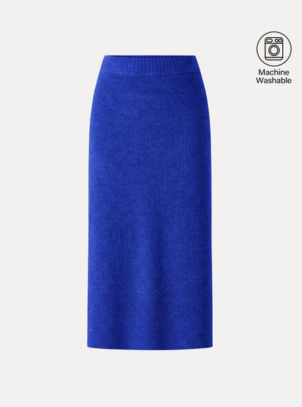 The Everyday Textured Merino-Blend Knit Skirt