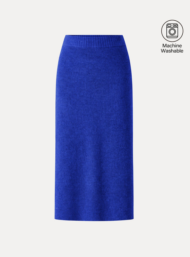 The Everyday Textured Merino-Blend Knit Skirt
