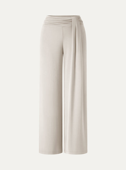Mid-Rise Relaxed Wide-Leg Lounge Pants