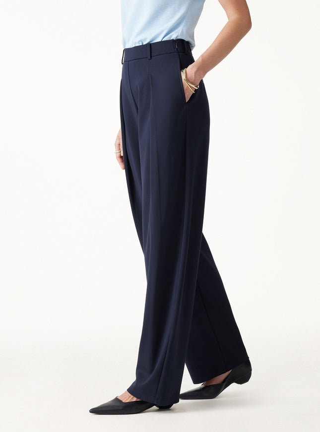 Ponte High-Rise Barrel Pants with Pockets