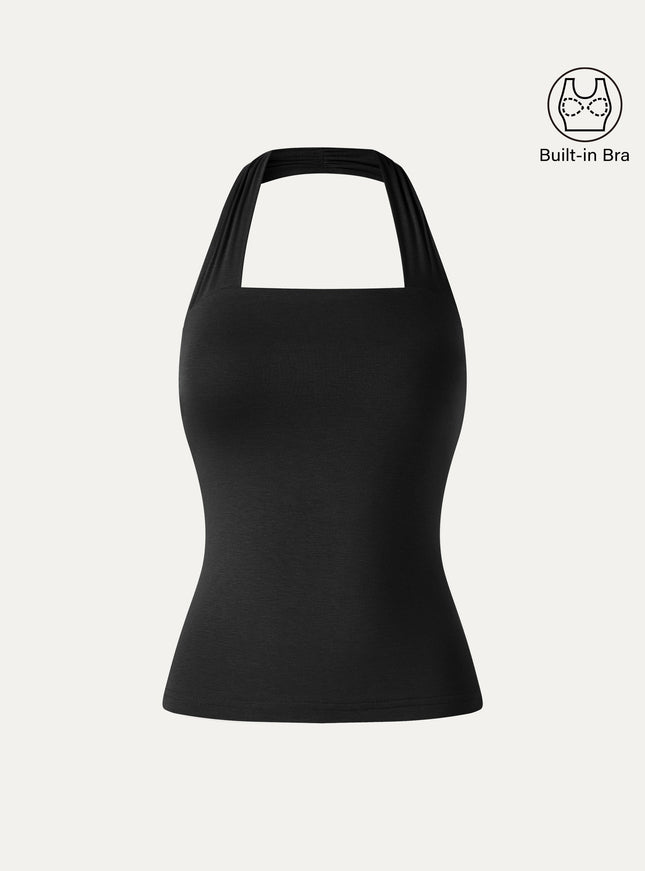 CoolTouch Halter Going-Out Built-In Bra Top