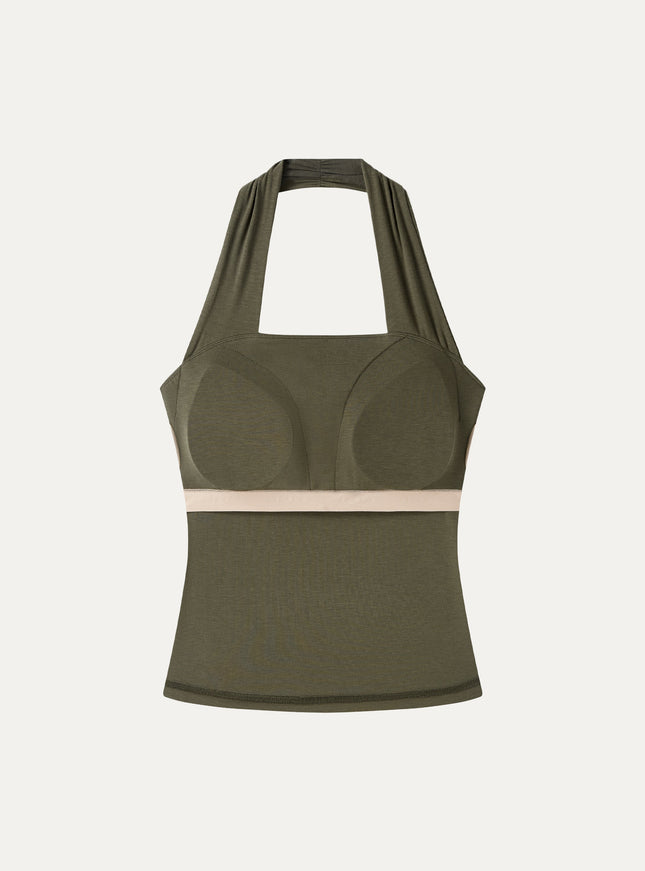 CoolTouch Halter Going-Out Built-In Bra Top