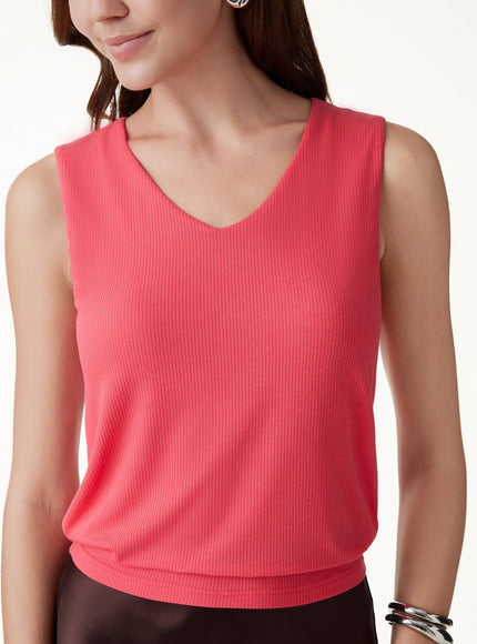 CoolTouch Ease V-Neck Wide Shoulder Built-In Bra Tank
