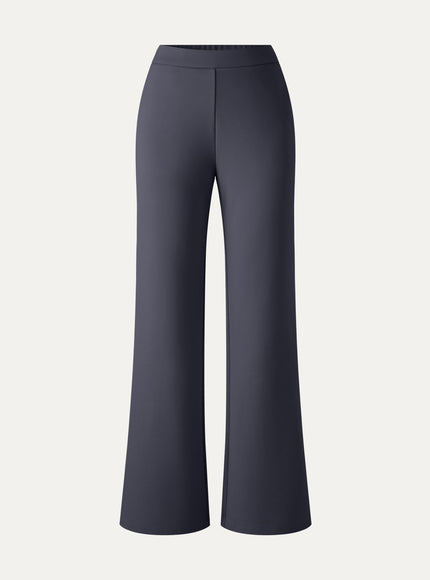 Ponte High-Rise Slim Flared Pants with Pockets