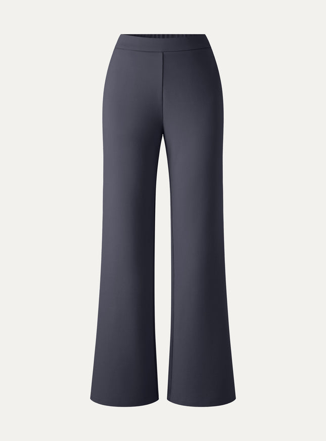 Ponte High-Rise Slim Flared Pants with Pockets