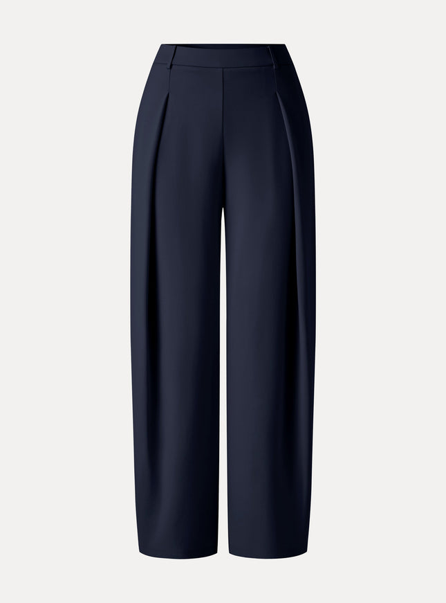 Ponte High-Rise Barrel Pants with Pockets