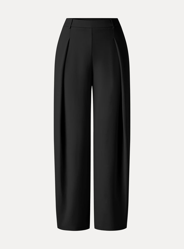 Ponte High-Rise Barrel Pants with Pockets