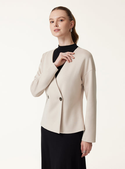 Spacer Knit Long Sleeve Cardigan