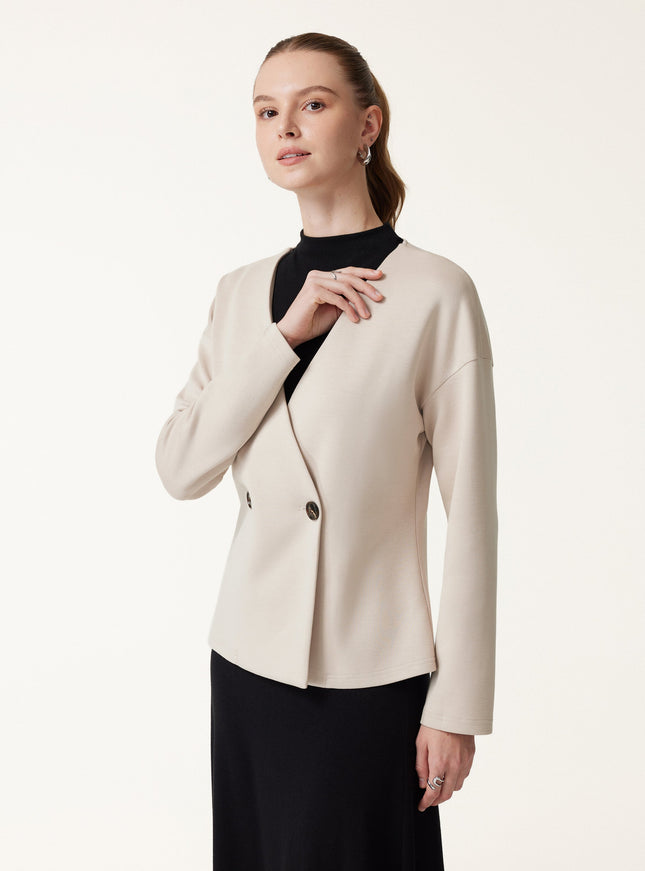 Spacer Knit Long Sleeve Cardigan
