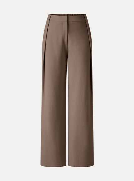 Ponte High-Rise Straight-Leg Pants with Pockets - Heather Charcoal Grey