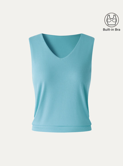 CoolTouch Ease V-Neck Wide Shoulder Built-In Bra Tank